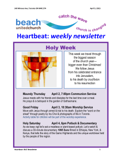 Heartbeat April 5 - Beach United Church