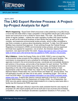 The LNG Export Review Process: A Project- by
