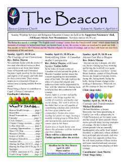 April 2015 - Beacon Unitarian Church