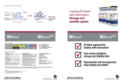Loading DC Beadâ¢ with doxorubicin: Storage and stability update