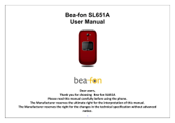 Bea-fon SL651A User Manual