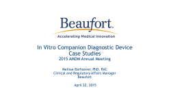 In Vitro Companion Diagnostic Device Case Studies