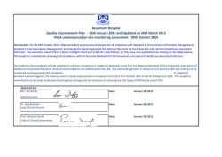 Beaumont Hospital Quality Improvement Plan