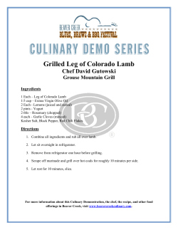 Grilled Leg of Colorado Lamb