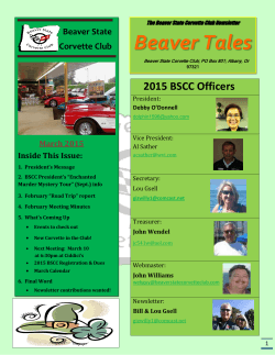 March 2015 - Beaver State Corvette Club