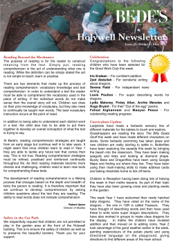 Holywell Newsletter Issue 16 150515