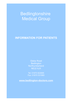 Practice Leaflet - Bedlingtonshire Medical Group