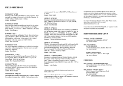 Summer Programme 2015 - Bedfordshire Bird Club