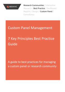 Custom Panel Best Practice Guide