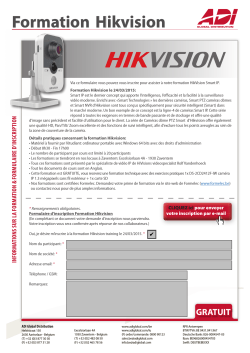 Formation Hikvision - ADI Global Distribution