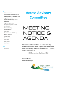 Access Advisory Committee - Bega Valley Shire Council