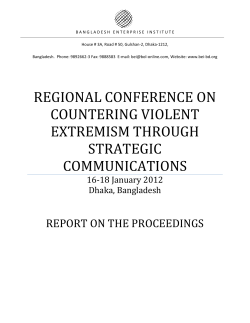 REGIONAL CONFERENCE ON COUNTERING VIOLENT