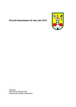 Chronik Neuenbeken fÃ¼r das Jahr 2014