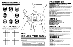 Menu - Belair Cantina