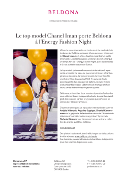 Le top model Chanel Iman porte Beldona Ã  l`Energy Fashion Night
