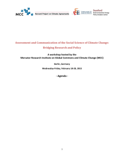 Climate Science Assessment Workshop Agenda