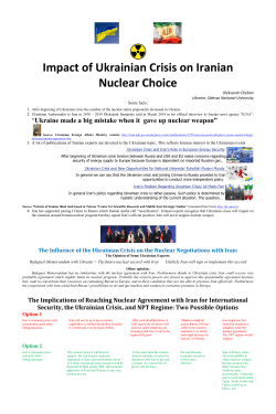 Impact of Ukrainian Crisis on Iranian Nuclear Choice