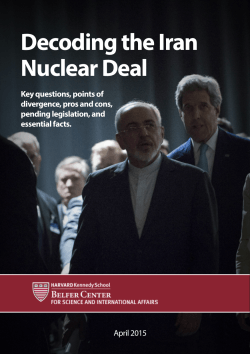 Decoding the Iran Nuclear Deal - Belfer Center for Science and