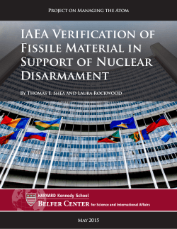 IAEA Verification of Fissile Material in Support of Nuclear Disarmament
