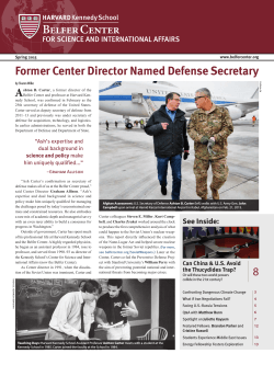 Former Center Director Named Defense Secretary