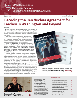 Decoding the Iran Nuclear Agreement for Leaders in Washington