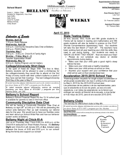 Newsletter 04.17.15 - Bellamy Elementary