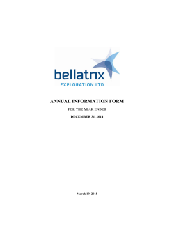 2014 AIF - Bellatrix Exploration Ltd.