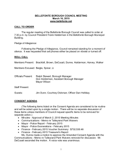 March 16, 2015 Council Minutes