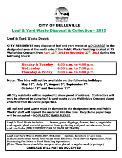 More Information - City of Belleville