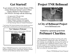 Project TNR Flyer - City of Bellmead