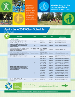 April â June 2015 Class Schedule