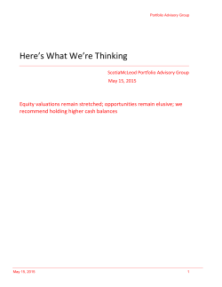 Here`s What We`re Thinking - Beltrame Wealth Management
