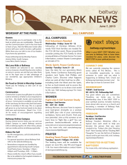 Read Park News - Beltway Park Baptist Church