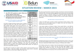 SITUATION REVIEW â MARCH 2015