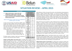 SITUATION REVIEW â APRIL 2015