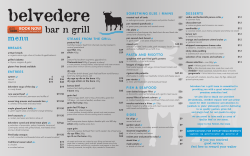 Menu - Belvedere Bar n Grill