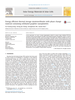 Energy efficient thermal storage montmorillonite with phase change
