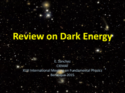Dark Energy Status review