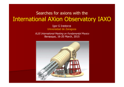 International AXion Observatory IAXO