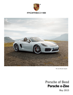 Porsche of Bend Porsche e-Zine