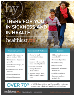 Healthiest You - The Benefits Department