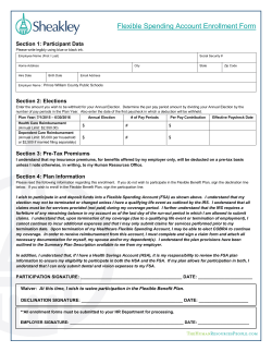 Enrollment Form - Benefits - Prince William County Public Schools