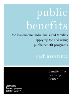 cash assistance - Benefits Plus - Community Service Society of New