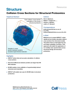 Collision Cross Sections for Structural Proteomics