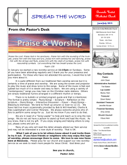 Current Newsletter - Benevola United Methodist Church