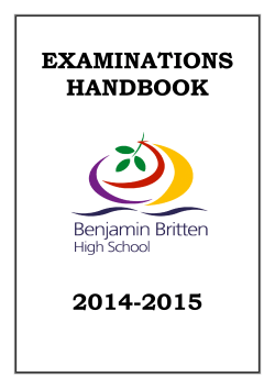 Examinations Handbook 2014-2015