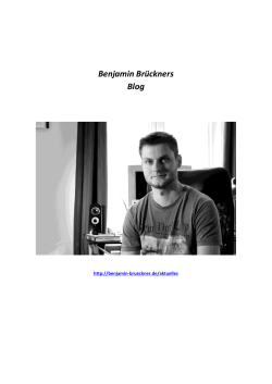 Benjamin BrÃ¼ckners Blog