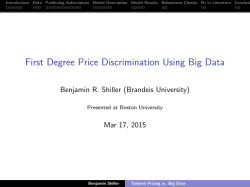 First Degree Price Discrimination Using Big Data