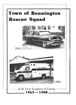 BRS 25th ANNIVERSARY BOOK - Bennington Rescue Squad, Inc.