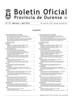 BoletÃ­n oficial - Ben Ourense - DeputaciÃ³n Provincial de Ourense